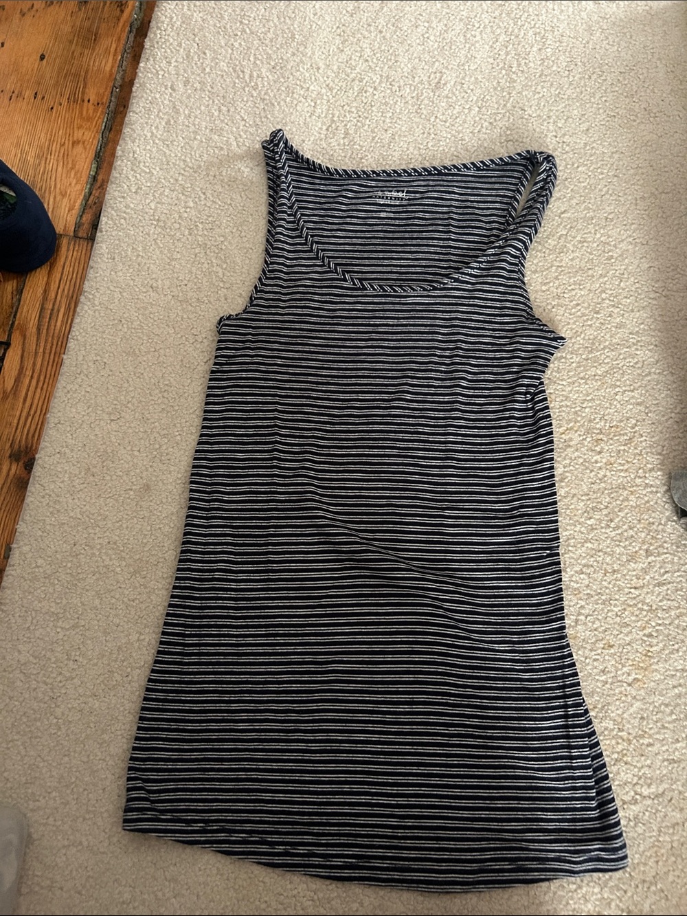 Isabel Maternity by Ingrid & Isabel Black and White Striped Maternity Tank